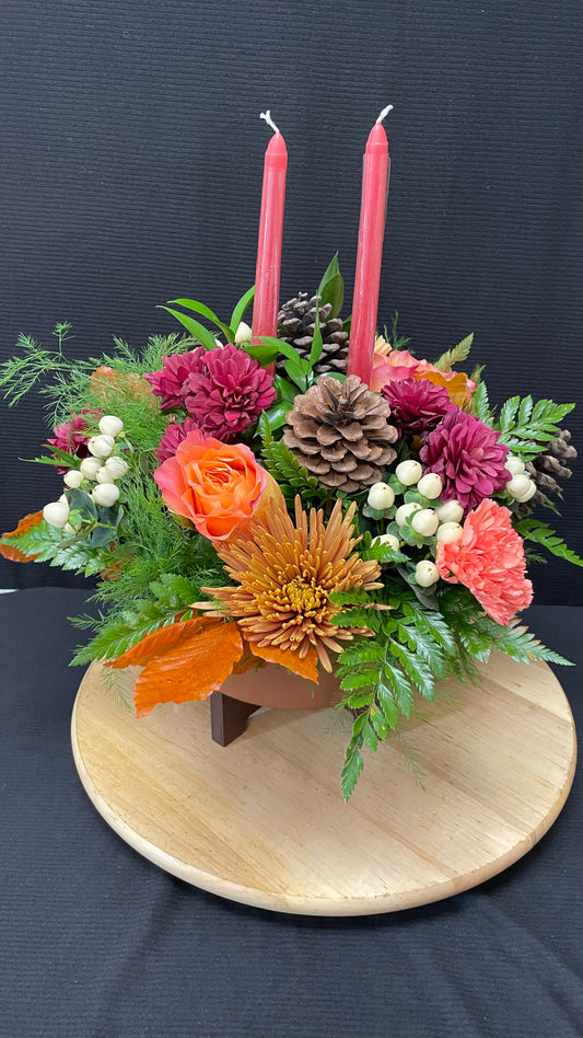 Gobble Glow - Thanksgiving Fresh Centerpiece