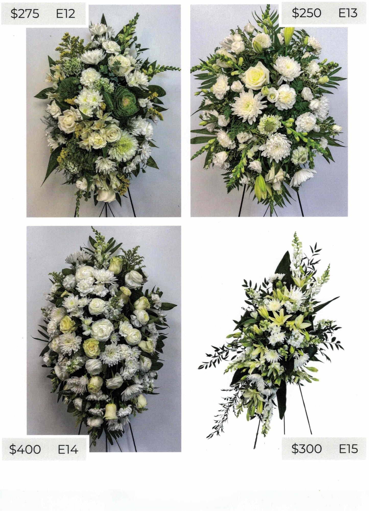Standing Sprays & Easel Arrangements