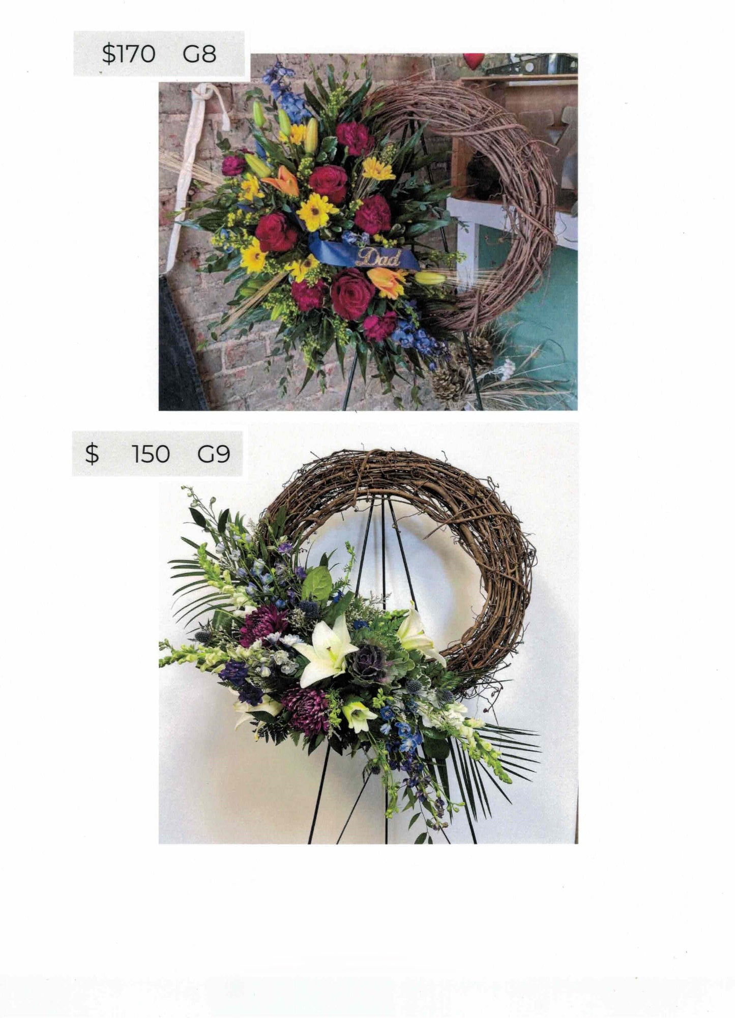 Grapevine Wreaths with Silk Flowers