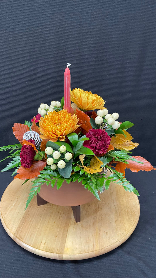 Gobble Glow - Thanksgiving Fresh Centerpiece