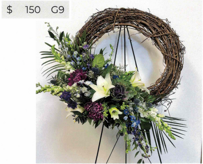 Grapevine Wreaths with Silk Flowers
